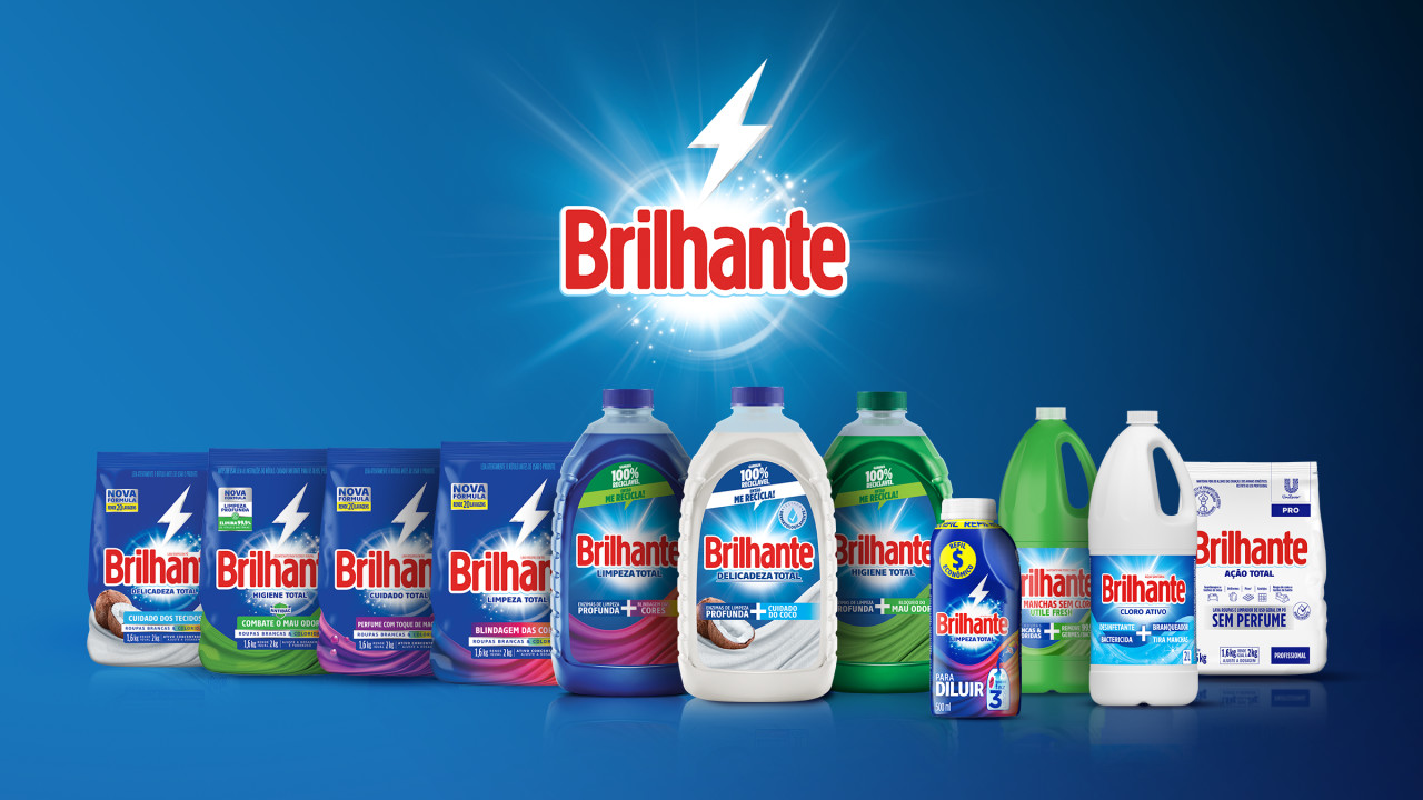 A gama de produtos Brilhante