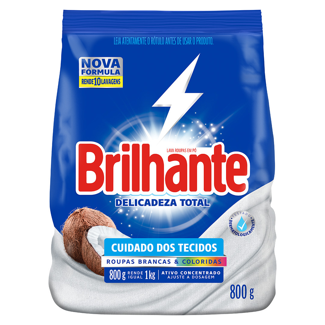 Sabão em Pó Brilhante Limpeza Total Brilhante Sabão em Pó Brilhante Limpeza Total Brilhante